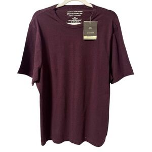Denver Hayes Men’s Modern Fit T Shirt Small Tee Stretch Burgundy